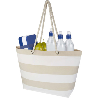 Logo trade promotional giveaways image of: Florida 270 g/m² GRS recycled beach tote bag 18L