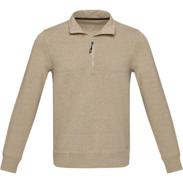 Logo trade promotional gifts picture of: Tin unisex Aware™ recycled quarter zip sweater