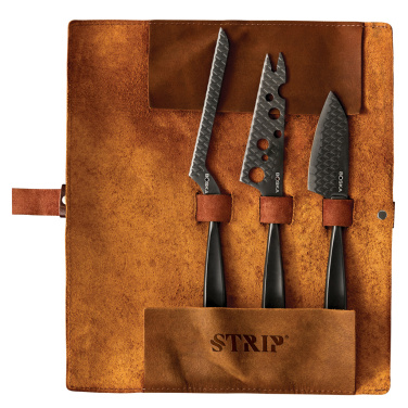 Logo trade advertising product photo of: BOSKA Cheese Knife Set Monaco+ Black