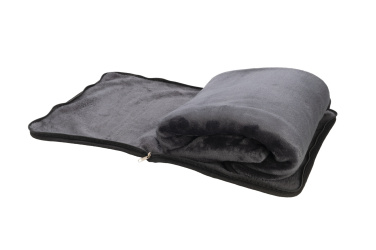 Logo trade promotional gifts picture of: Blanket and pillow 2 in 1 AMIATA Schwarzwolf