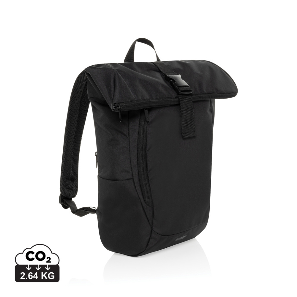 Logo trade promotional giveaway photo of: Swiss Peak Aware™ RPET Leonard 15.6 inch laptop backpack