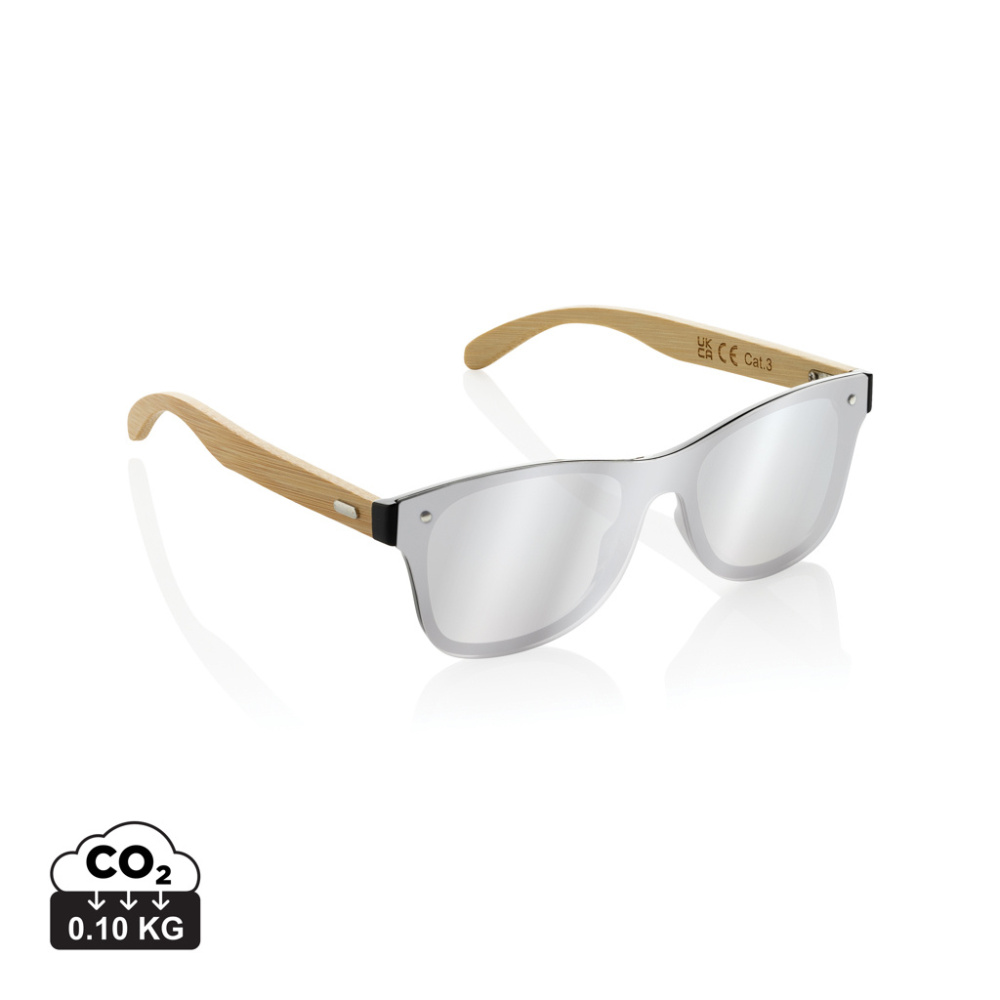 Logotrade business gifts photo of: Prism RCS recycled plastic sunglasses with bamboo frame