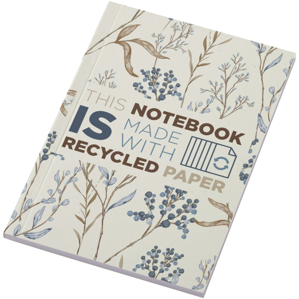 Logo trade promotional gift photo of: Novella Austen A6 recycled soft cover notebook - 50 sheets