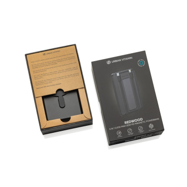 Logo trade promotional gifts image of: Urban Vitamin Redwood 5in1 5000mah 20W PD magnetic powerbank