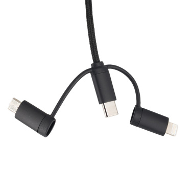 Logo trade promotional giveaways picture of: Cable 4in1 with illuminated logo - LH-ZM02
