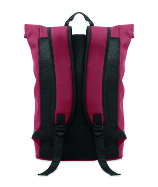 Logo trade corporate gifts image of: Laptop 15" roll top PU backpack