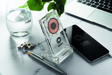 Logo trade promotional product photo of: Acrylic wireless charger 15W