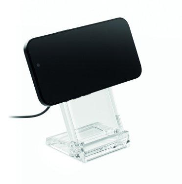 Logo trade promotional gift photo of: Acrylic wireless charger 15W