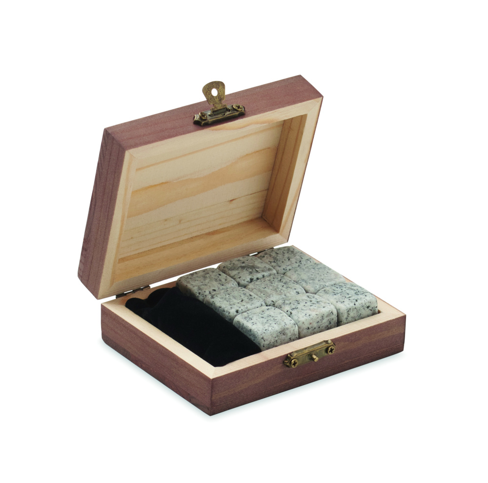 Logotrade advertising products photo of: 9 stone ice cube set in box
