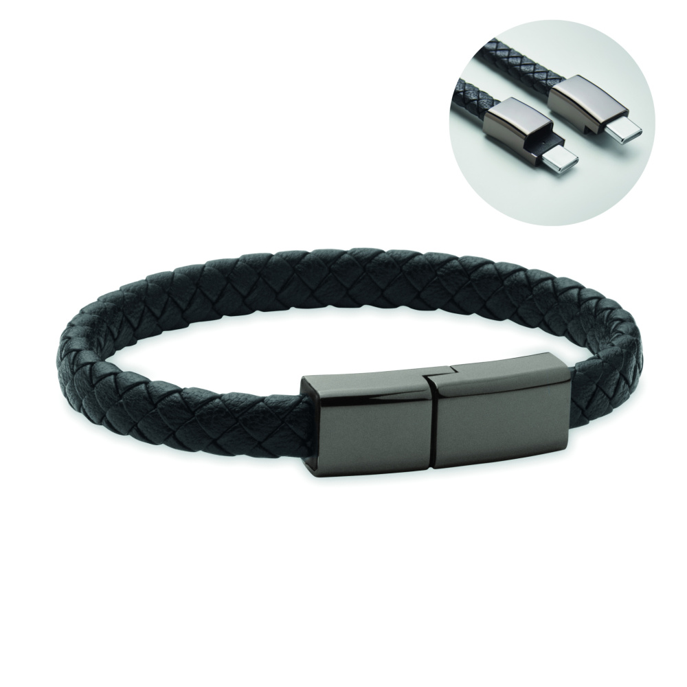 Logotrade promotional gifts photo of: Braided bracelet cable type-C