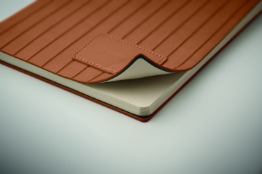Logo trade corporate gifts image of: A5 notebook in smokey PU