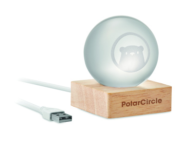 Logo trade promotional products picture of: LED glass ball