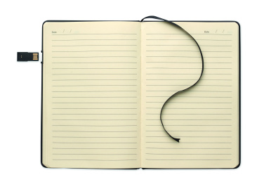 Logotrade advertising products photo of: A5 notebook w/ integrated USB