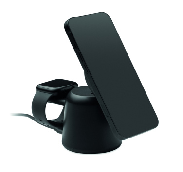 Logo trade promotional giveaways picture of: 3 in 1 wireless charger 15W