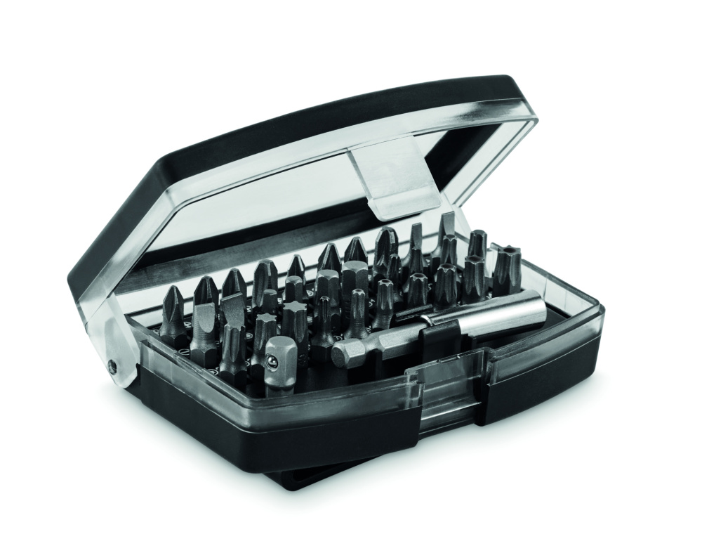 Logo trade promotional items image of: 32 pcs screwdriver bit set