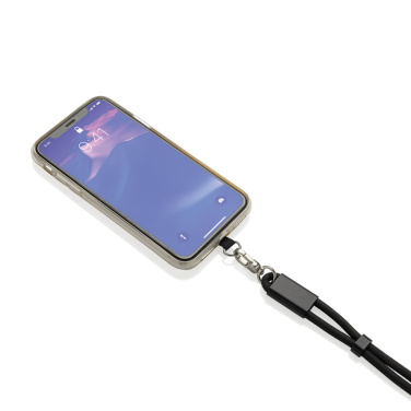 Logotrade business gifts photo of: LoopAmp RCS RPET adjustable phone wrist strap 60W cable