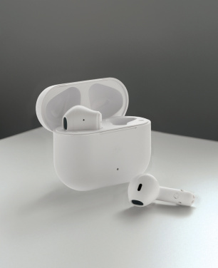 Logo trade promotional merchandise image of: Tunevo RCS recycled plastic wireless earbuds