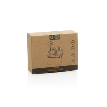 Logo trade corporate gifts picture of: Tunevo RCS recycled plastic wireless earbuds