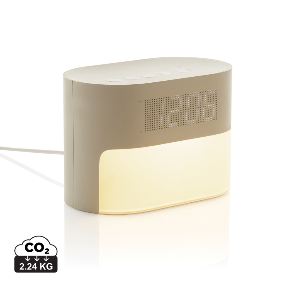 Logotrade business gift image of: LumaRise RCS reycled plastic white noise alarm clock