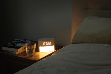 Logotrade promotional giveaway image of: LumaRise RCS reycled plastic white noise alarm clock