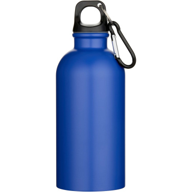 Logotrade promotional items photo of: Oregon 400 ml matte RCS recycled single wall stainless steel water bottle with carabiner