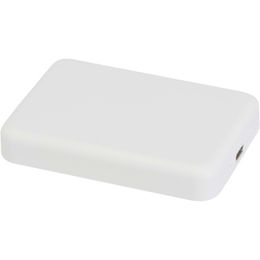 Logo trade corporate gift photo of: Acrab 5000 mAh 15W magnetic wireless power bank with 20W PD - made from recycled plastic