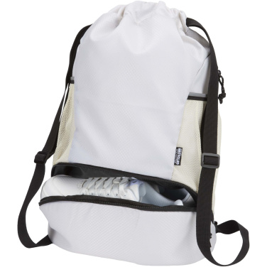 Logo trade promotional giveaways picture of: Nomad GRS recycled sports drawstring bag with bottom compartment 18L