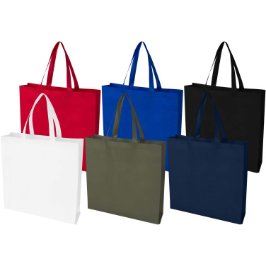 Logo trade corporate gifts picture of: EcoSeal GRS recycled nonwoven gusset tote bag 12L