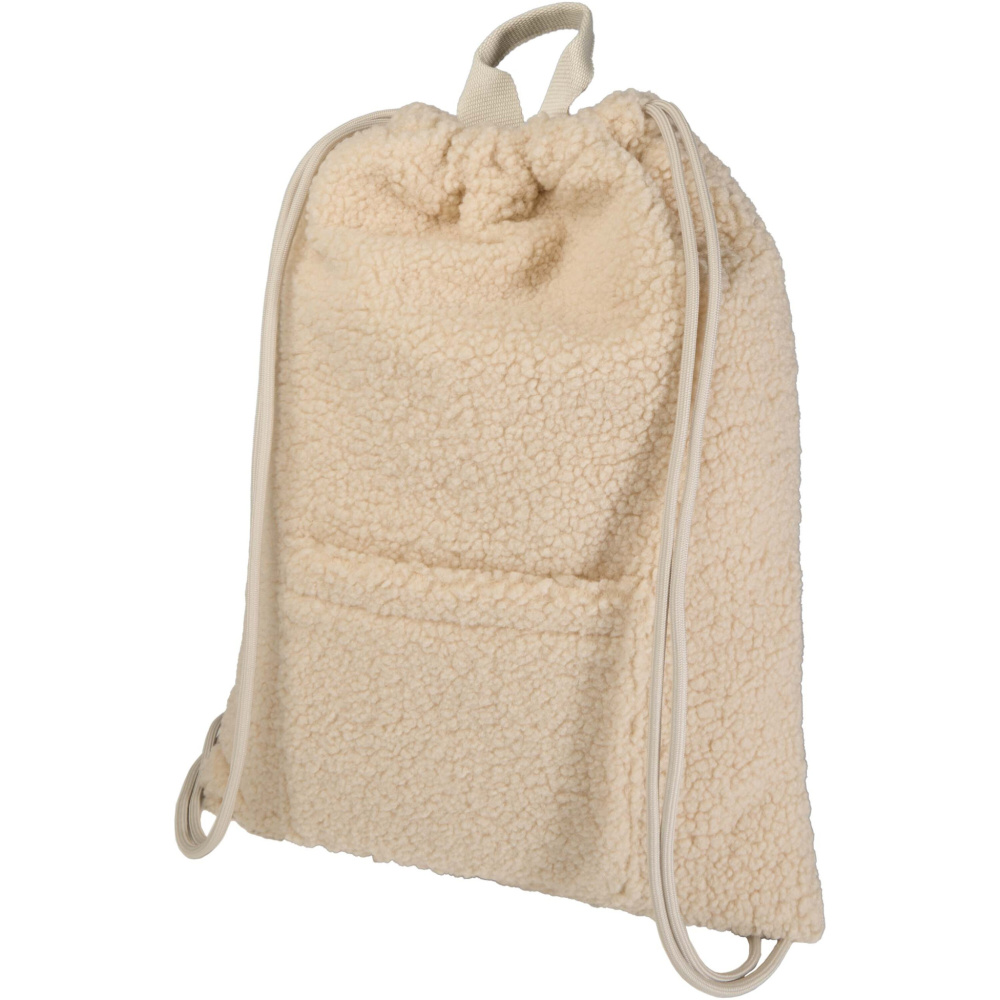 Logo trade corporate gift photo of: Bear GRS recycled sherpa drawstring backpack 9L