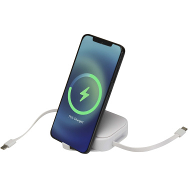 Logo trade promotional merchandise photo of: Gloas 5-in-1 recycled retractable data sync and 100W fast charge cable with smartphone tool kit