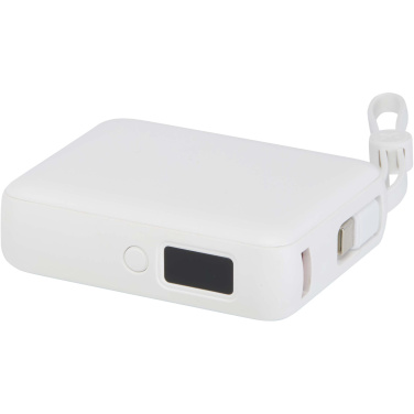 Logotrade promotional giveaway picture of: Acrux 10.000 mAh 35W tablet power bank with built in Type-C cable - made from recycled plastic