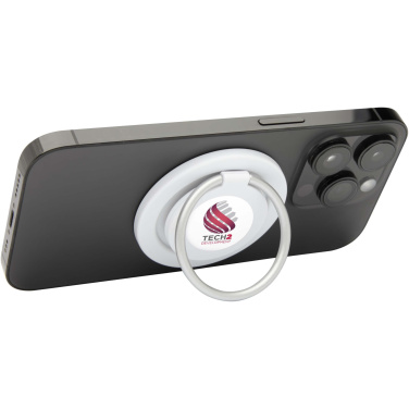 Logo trade promotional merchandise image of: Albali recycled plastic magnetic phone holder with ring stand