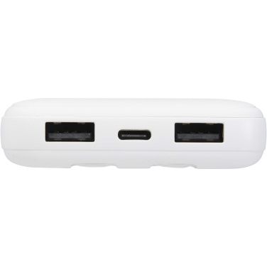 Logotrade promotional merchandise image of: Adhil 10.000 mAh 10W recycled plastic power bank with 2 built-in cables