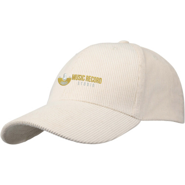 Logo trade promotional giveaways image of: Hutton 6 panel recycled corduroy cap