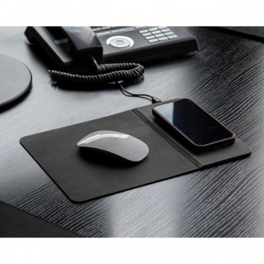Logo trade business gifts image of: Mousepad with Wireless Charging ROTHERHAM