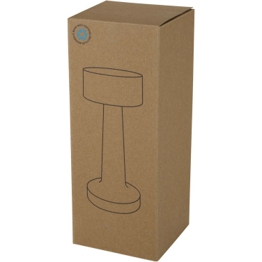 Logo trade promotional merchandise image of: Aludra rechargeable dimmable table lamp with 3 light modes