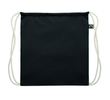 Logo trade corporate gifts picture of: Drawstring bag Fairtrade 180gr