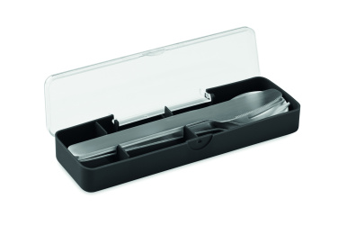 Logo trade promotional giveaways image of: Stainless steel cutlery set