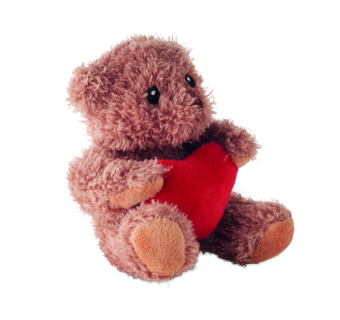 Logo trade advertising products image of: Teddy bear plush with heart