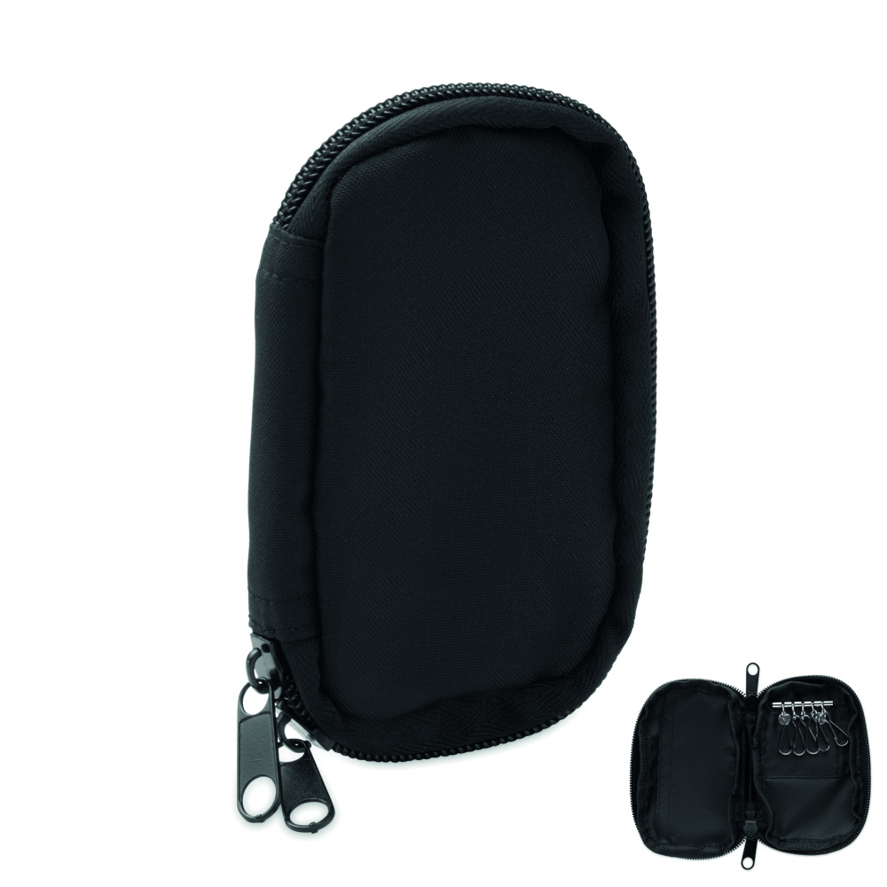 Logo trade promotional products image of: Key case in 300D RPET