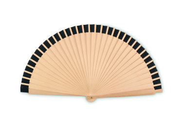 Logo trade promotional merchandise photo of: Wooden hand fan