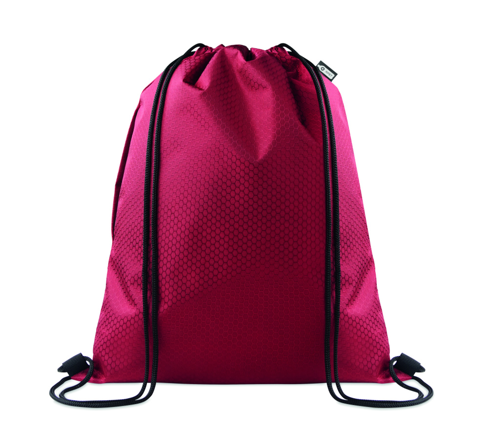 Logotrade promotional product image of: Drawstring bag in 420D RPET