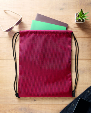 Logo trade corporate gifts image of: Drawstring bag in 420D RPET