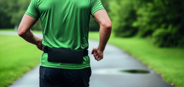 Logo trade promotional merchandise image of: Sports waist bag 600D RPET