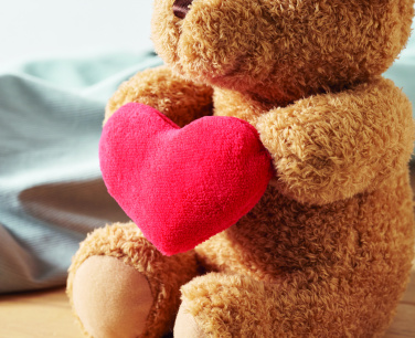 Logotrade promotional giveaway picture of: Teddy bear with heart 23cm