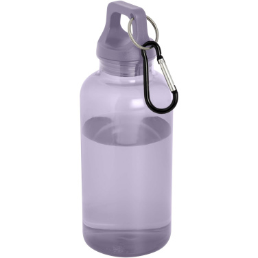 Logotrade promotional products photo of: Oregon 400 ml RCS certified recycled plastic water bottle with carabiner