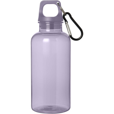 Logotrade promotional product picture of: Oregon 400 ml RCS certified recycled plastic water bottle with carabiner