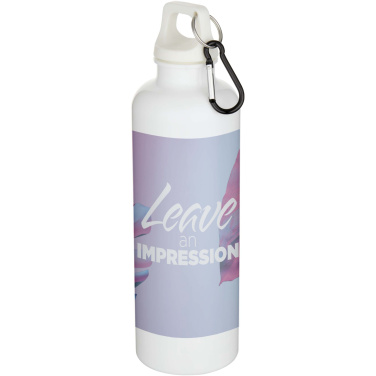 Logotrade advertising product picture of: Oregon 750 ml solid colour RCS recycled plastic water bottle with carabiner