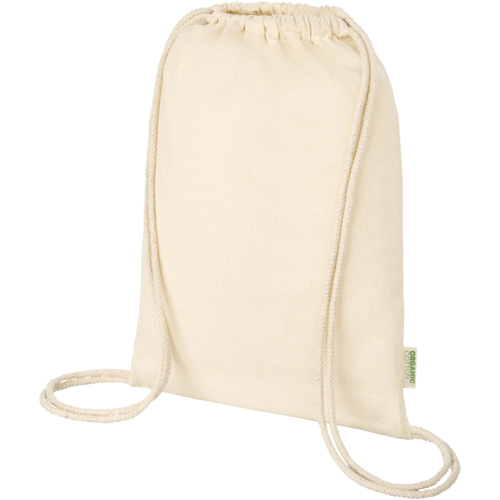 Logotrade promotional gifts photo of: Odisha 100 g/m² OCS organic drawstring bag 5L