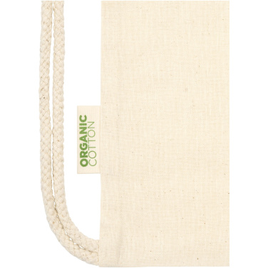 Logo trade promotional gifts picture of: Odisha 100 g/m² OCS organic drawstring bag 5L
